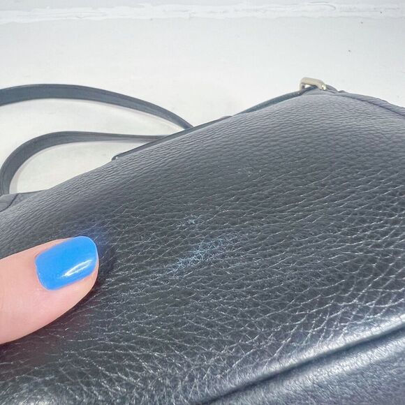 Kate Spade New York Black Pebbled Leather Crossbody Bag Tassel Purse - Picture 10 of 12